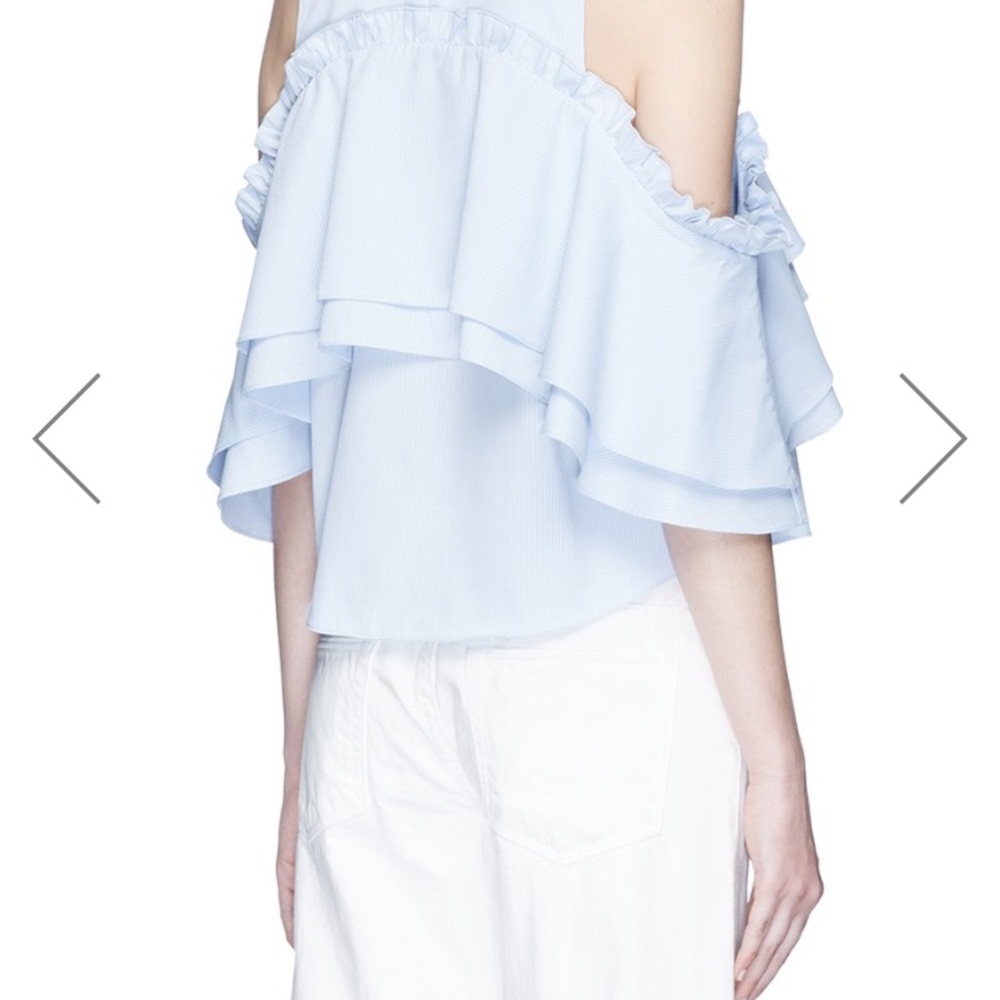 Nicholas Cold Shoulder Ruffle Top - Picture 4 of 8